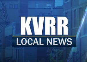 KVRR Local News graphic with a backdrop of buildings.