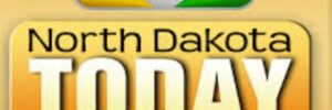 NBC North Dakota Today Fargo logo with a colorful peacock emblem above the text "North Dakota Today" and "Fargo" on a gradient yellow background.