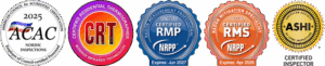 ASHI Certified Inspector Certified Residential Thermographer (CRT) Certified Radon Measurement Professional (NRPP, MN Licensed) Certified Radon Mitigation Specialist (NRPP, MN Licensed) Certified Indoor Environmentalist (CIE)