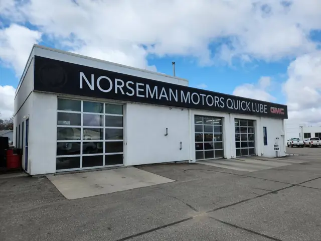 An automotive service building with service bays, a commercial building inspected by Nordic Inspections in Detroit Lakes, MN.