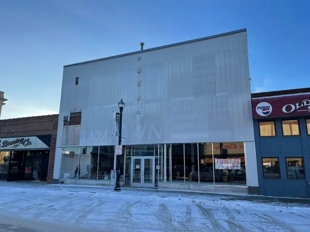 A retail storefront building — commercial building inspected by Nordic Inspections in Devils Lake, ND.