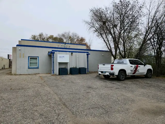 A commercial property with on-site parking, a commercial building inspected by Nordic Inspections in Fargo, ND.
