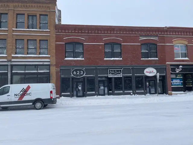 A restored downtown mixed-use building, a commercial building inspected by Nordic Inspections in Fargo, ND.