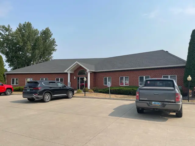 A single-story office building with a front parking lot, a commercial building inspected by Nordic Inspections in Fargo, ND.