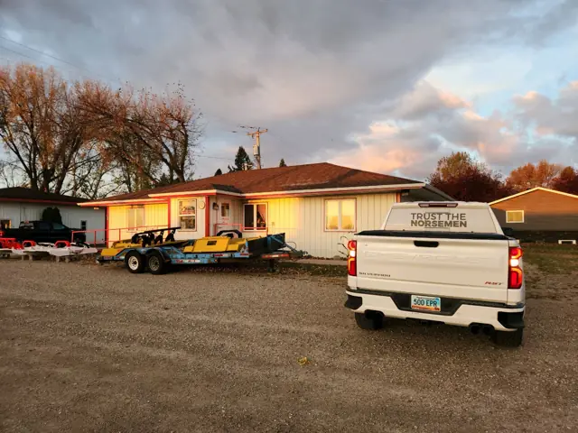A commercial property with on-site parking, a commercial building inspected by Nordic Inspections in Felton, MN.