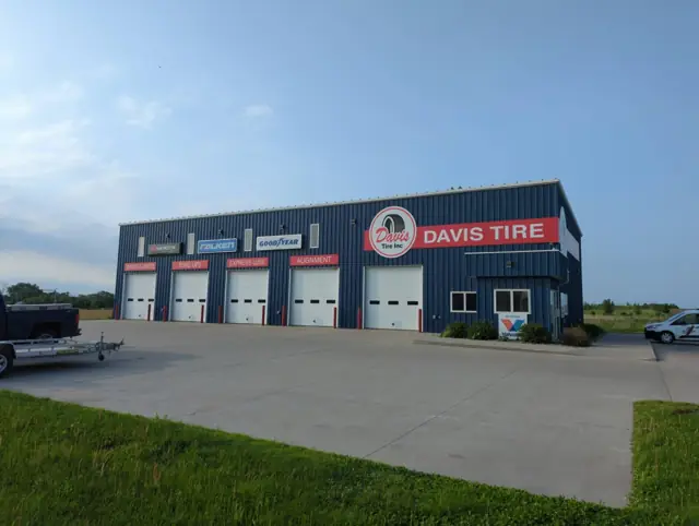 An automotive service building with service bays, a commercial building inspected by Nordic Inspections in Hawley, MN.