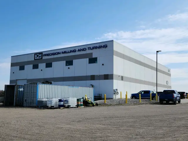 A modern industrial building, a commercial building inspected by Nordic Inspections in Horace, ND.