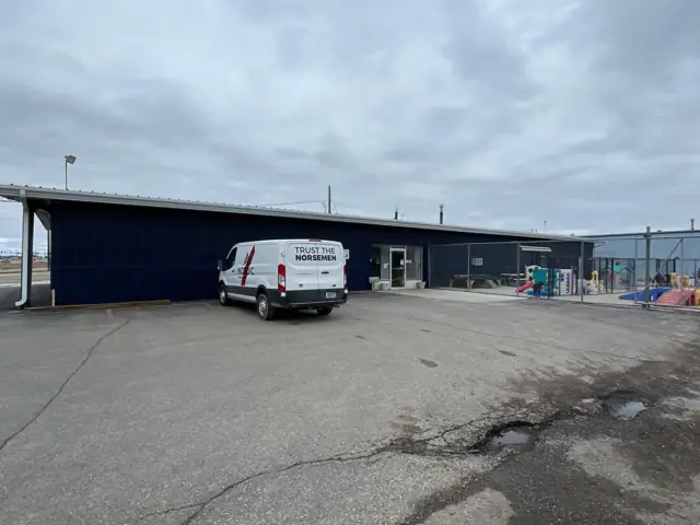 A commercial property with on-site parking, a commercial building inspected by Nordic Inspections in Moorhead, MN.