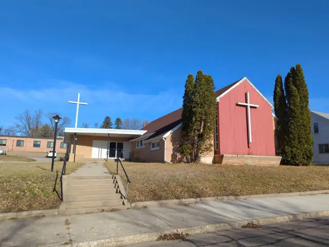 A church building with a steeple — commercial building inspected by Nordic Inspections in Pelican Rapids, MN.