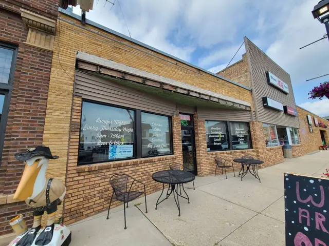A small retail building with display windows, a commercial building inspected by Nordic Inspections in Pelican Rapids, MN.