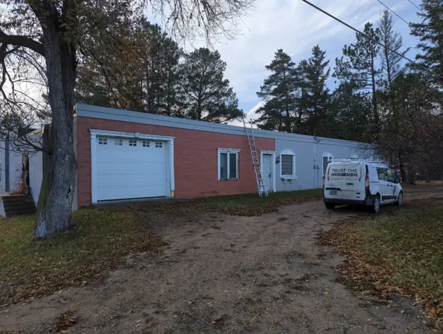 A commercial property with on-site parking, a commercial building inspected by Nordic Inspections in Wadena, MN.