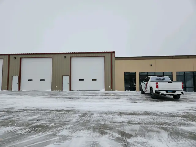 A flex office and warehouse building — commercial building inspected by Nordic Inspections in West Fargo, ND.
